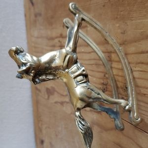 Vintage brass rocking horse